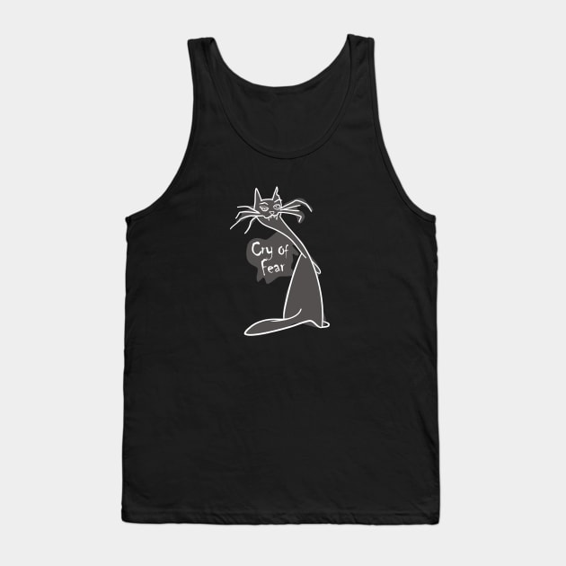 Funny stray cat Tank Top by RFJ